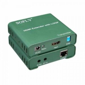 Bộ kéo dài HDMI Sofly 50 mét bằng cáp mạng tích hợp chia 2 HDMI