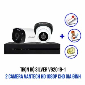 Lắp đặt trọn bộ camera VANTECH HD1080P gói SILVER V92019-1
